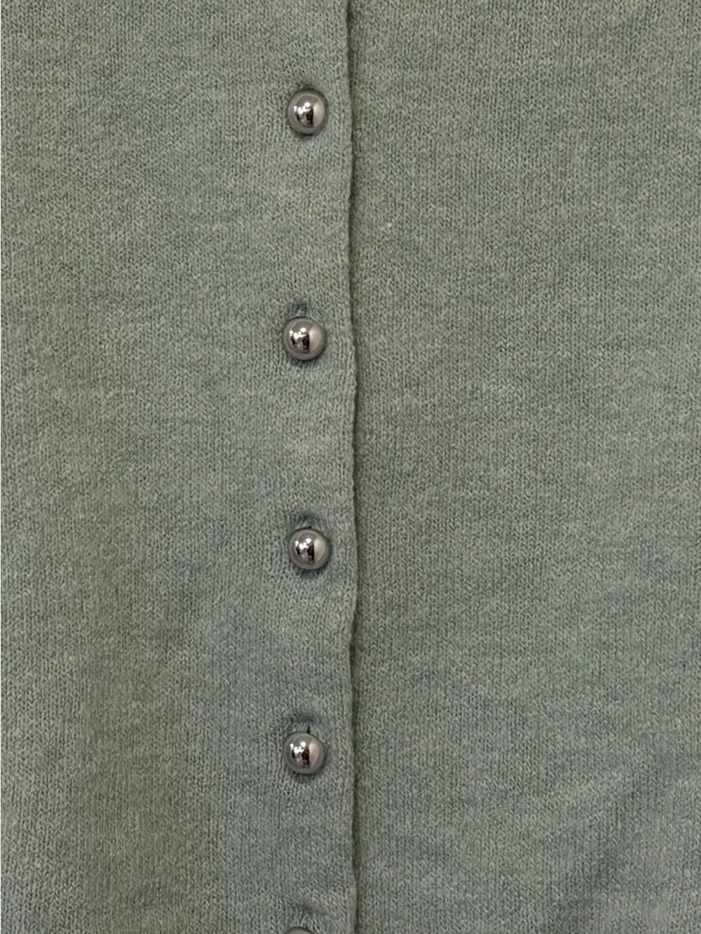 H&M Sage Green Short-Sleeve Button Cardigan - Picture 2 of 4